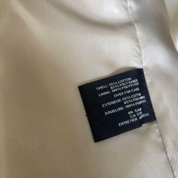 Cole Haan Short Women's Trench Coat Beige M | Classic - Picture 8 of 8